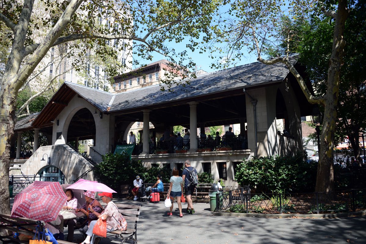 17-1 Columbus Park Pavilion Where Local Chinese Meet, Play Mahjong and Play Music In Chinatown New York City